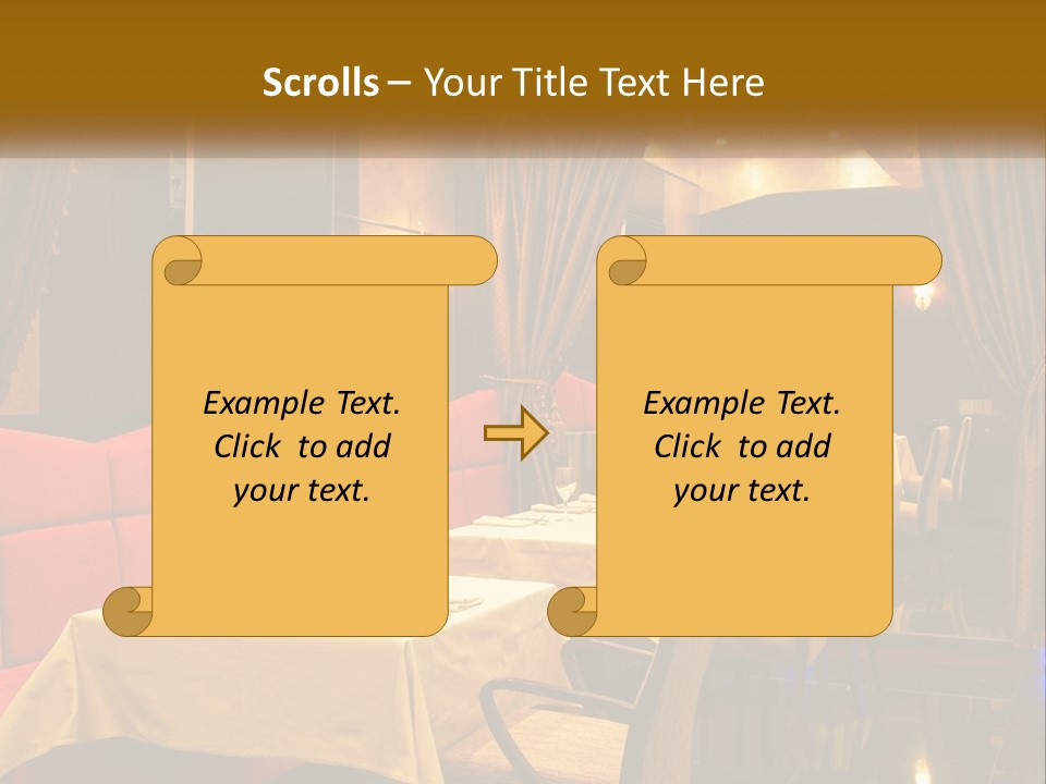 Meal Hall Curtain PowerPoint Template