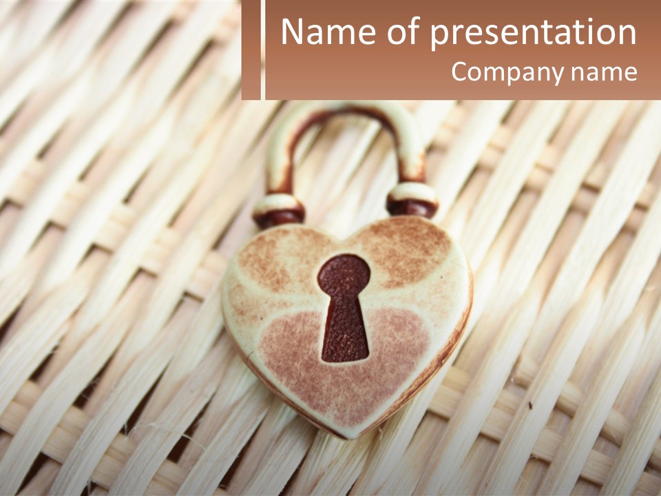 Lock Love Wattled PowerPoint Template