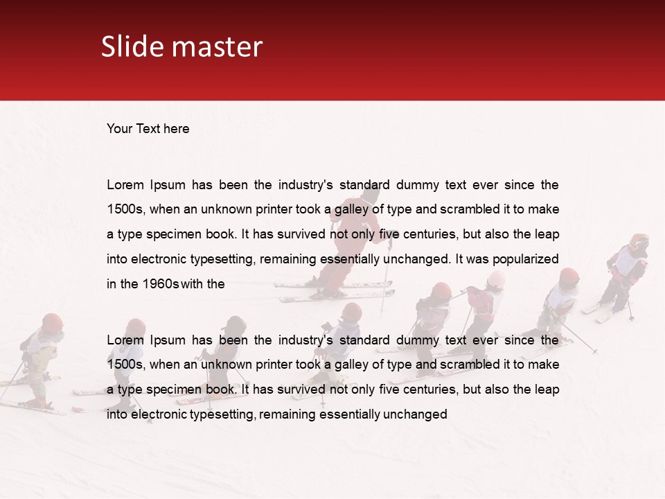 Exercise Ski Work PowerPoint Template