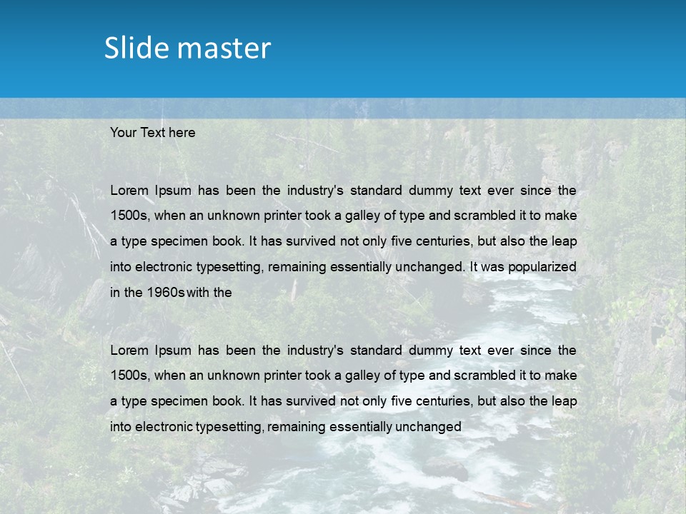 Wilderness Bank Vista PowerPoint Template