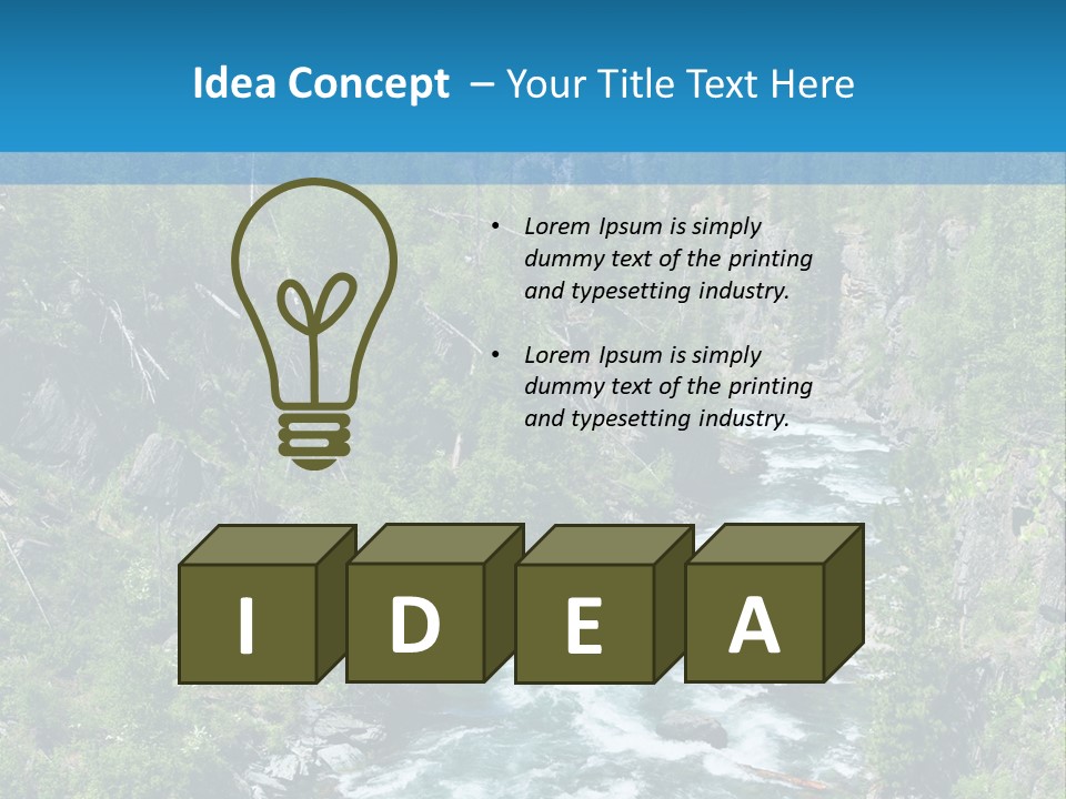 Wilderness Bank Vista PowerPoint Template