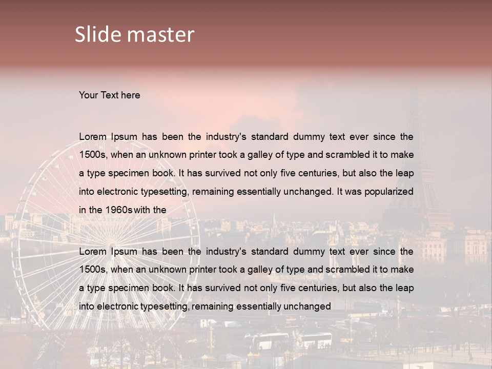 Ferris Wheel In Paris PowerPoint Template