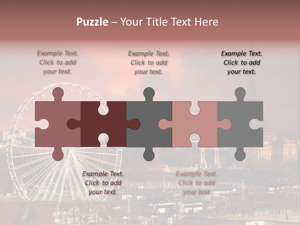 Ferris Wheel In Paris PowerPoint Template