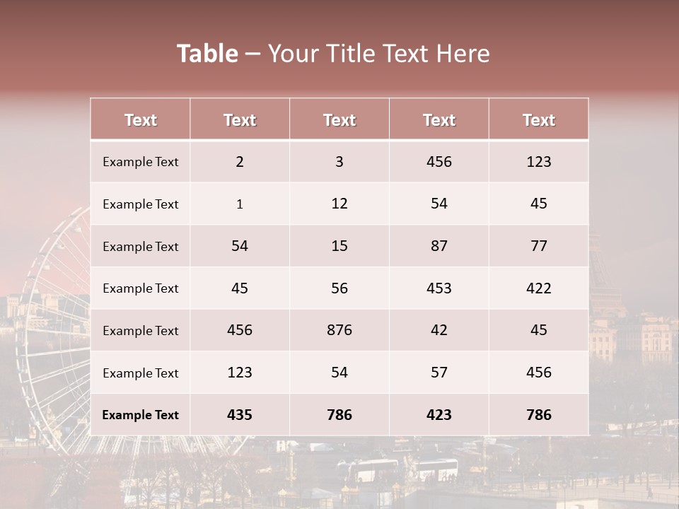 Ferris Wheel In Paris PowerPoint Template