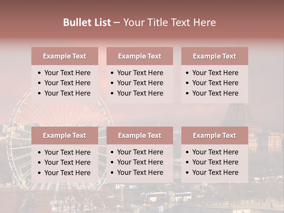 Ferris Wheel In Paris PowerPoint Template