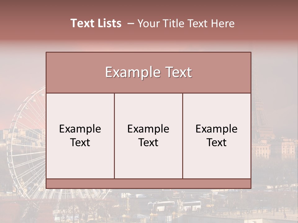 Ferris Wheel In Paris PowerPoint Template