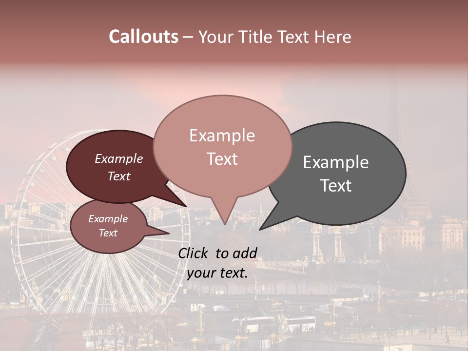 Ferris Wheel In Paris PowerPoint Template