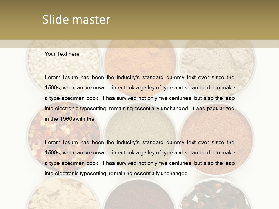 Flakes Metal Dill PowerPoint Template