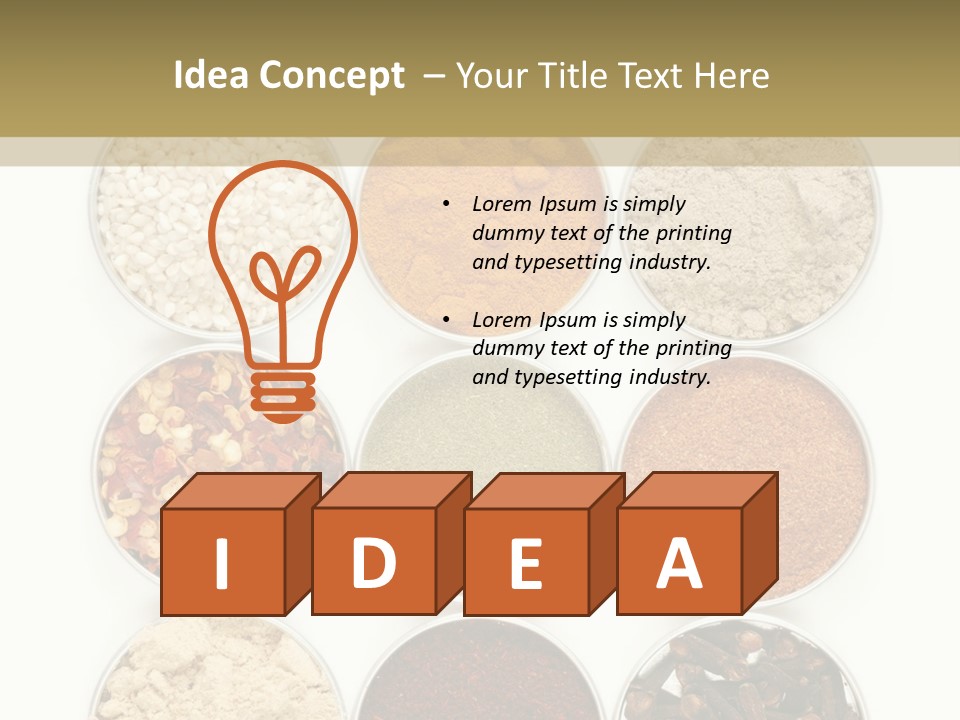 Flakes Metal Dill PowerPoint Template