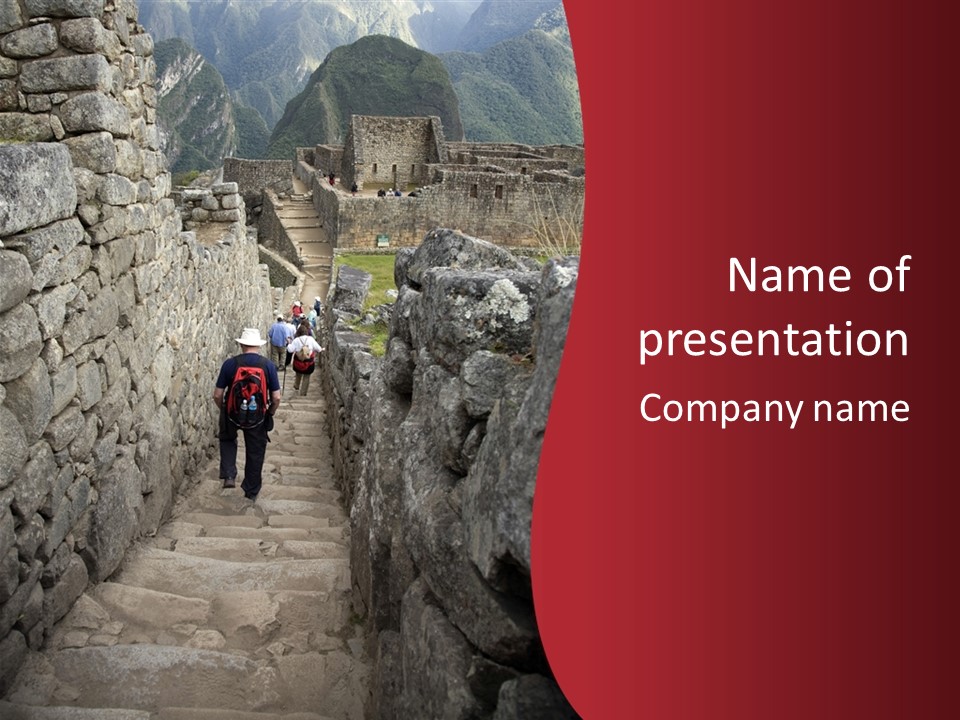 Trail Stone Picchu PowerPoint Template