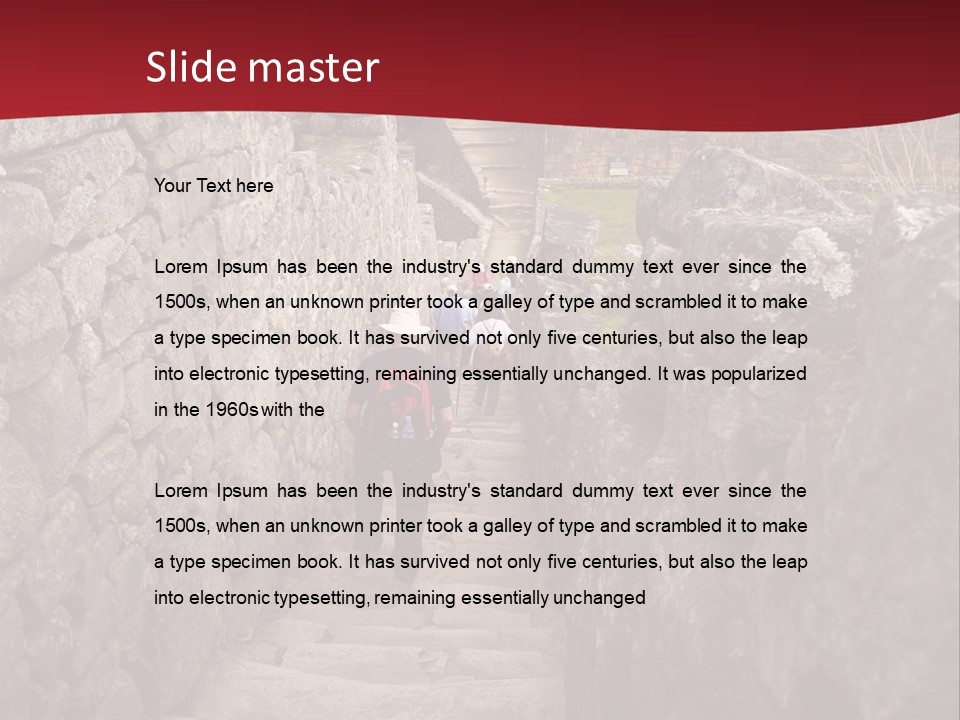 Trail Stone Picchu PowerPoint Template