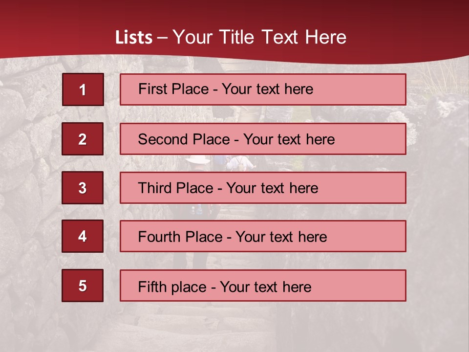 Trail Stone Picchu PowerPoint Template