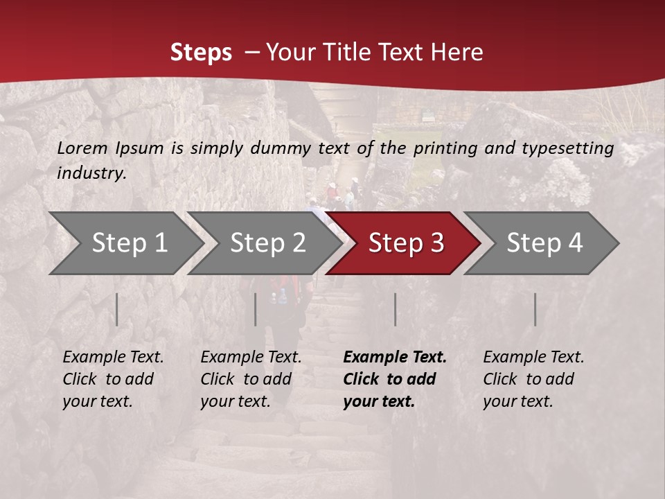 Trail Stone Picchu PowerPoint Template