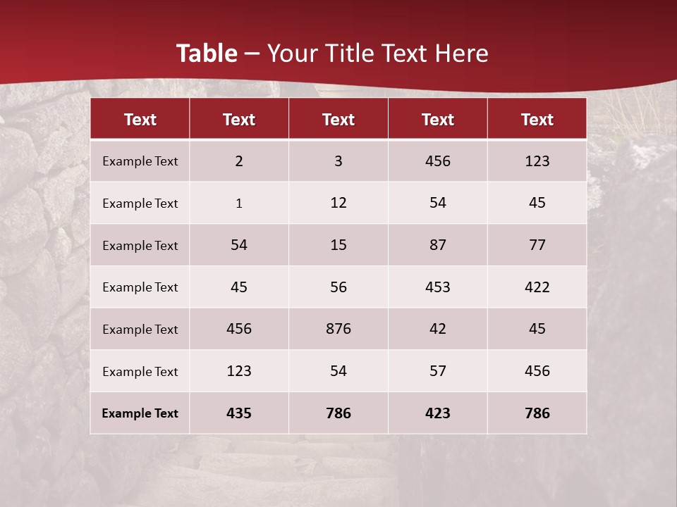 Trail Stone Picchu PowerPoint Template