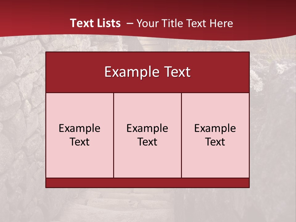 Trail Stone Picchu PowerPoint Template