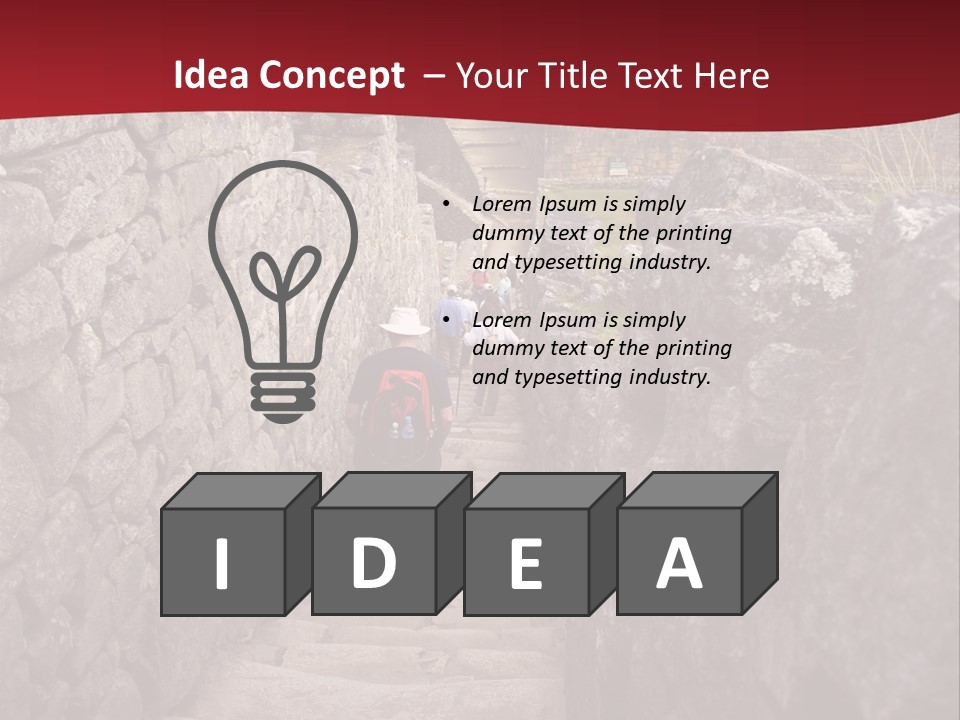 Trail Stone Picchu PowerPoint Template