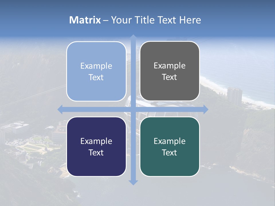 A Cable Car Going Up A Mountain With A City In The Background PowerPoint Template