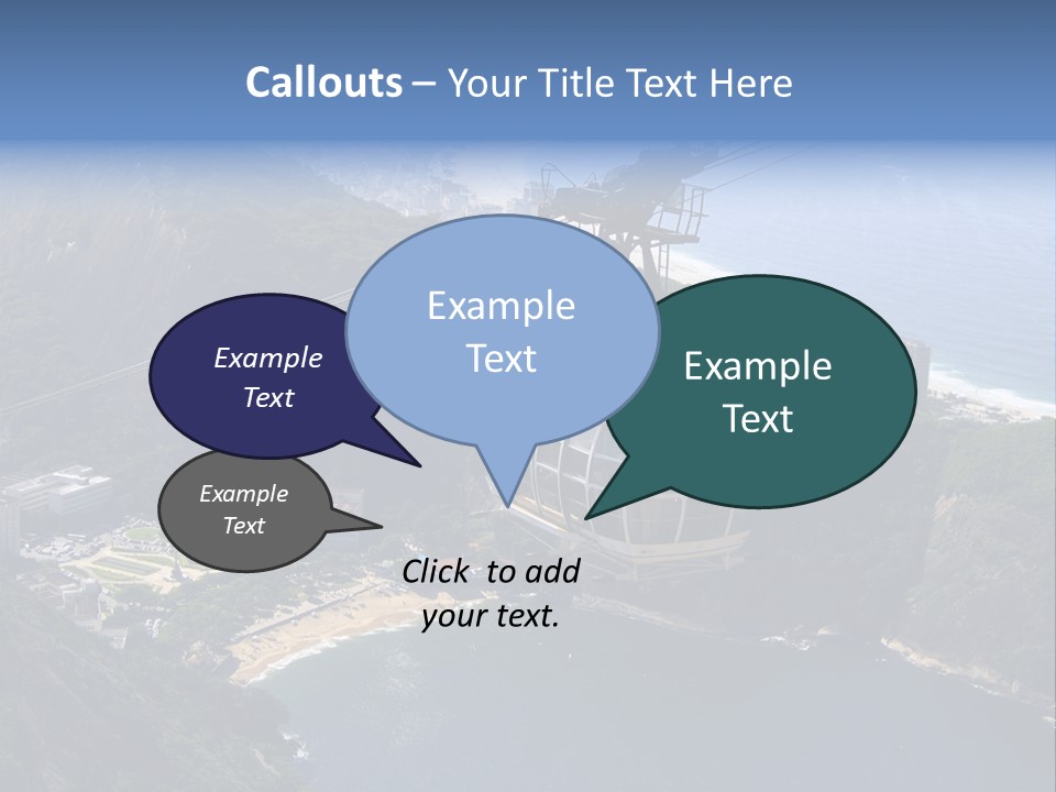 A Cable Car Going Up A Mountain With A City In The Background PowerPoint Template