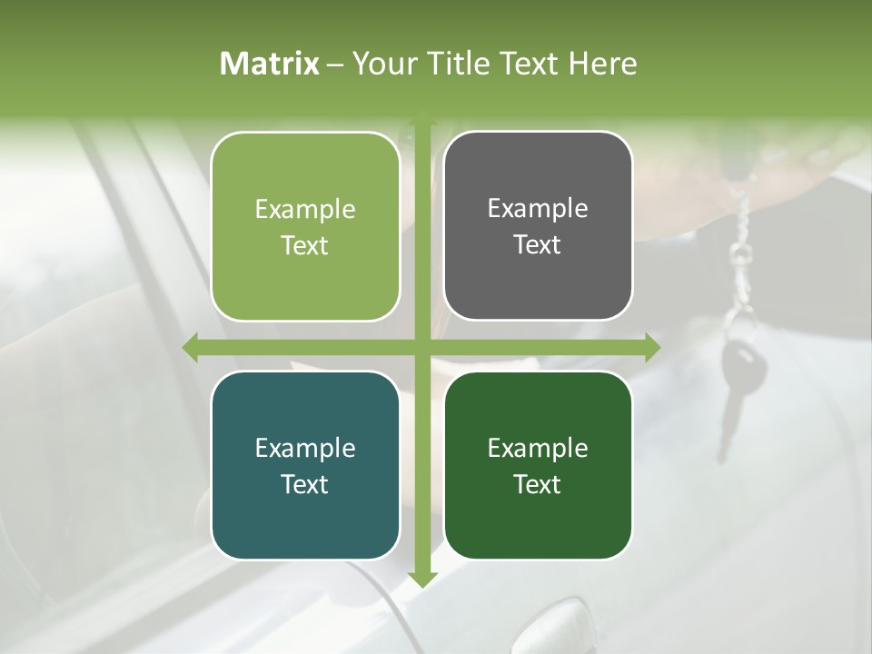 A Woman Holding A Car Key In Her Hand PowerPoint Template