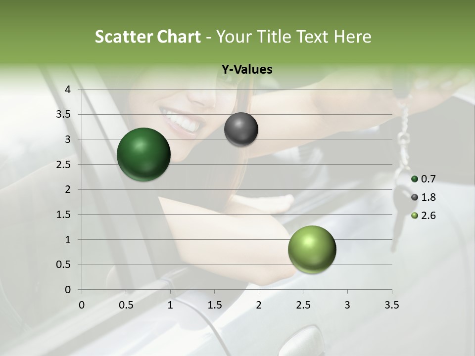 A Woman Holding A Car Key In Her Hand PowerPoint Template