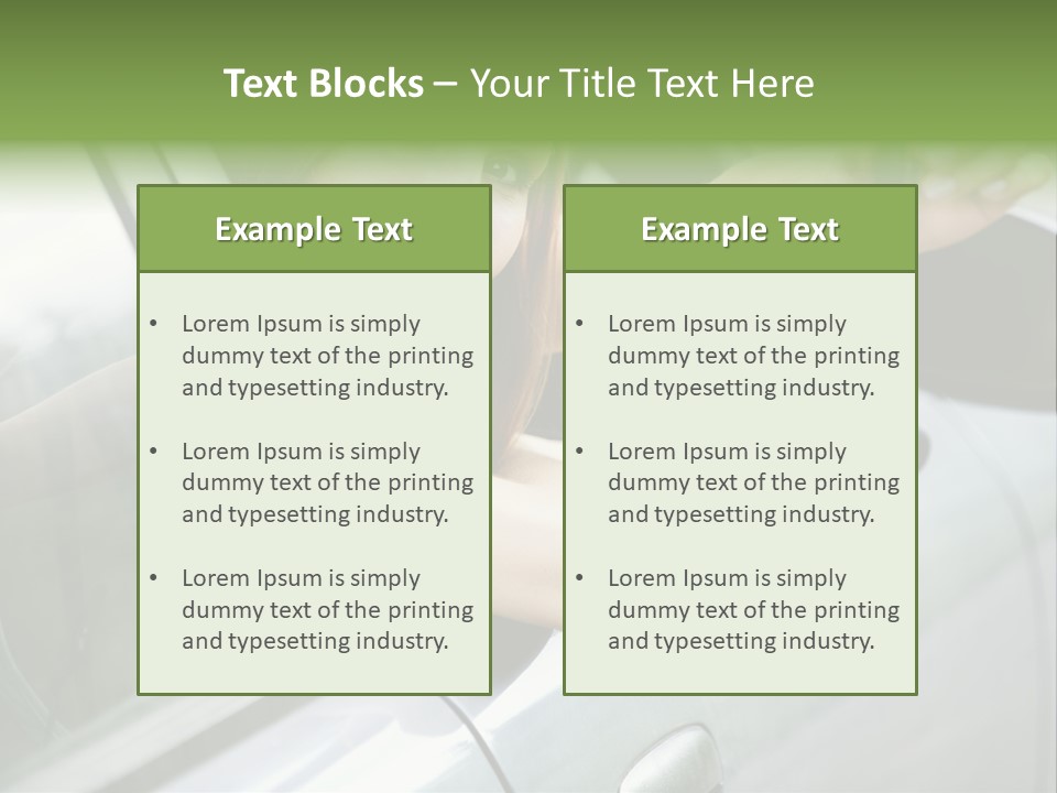 A Woman Holding A Car Key In Her Hand PowerPoint Template