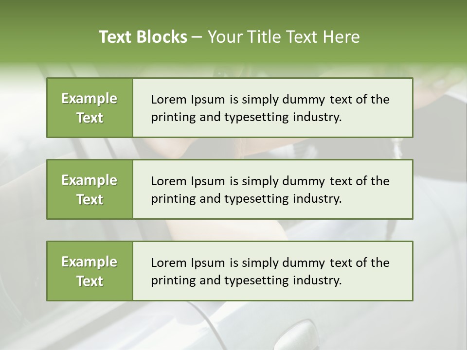 A Woman Holding A Car Key In Her Hand PowerPoint Template