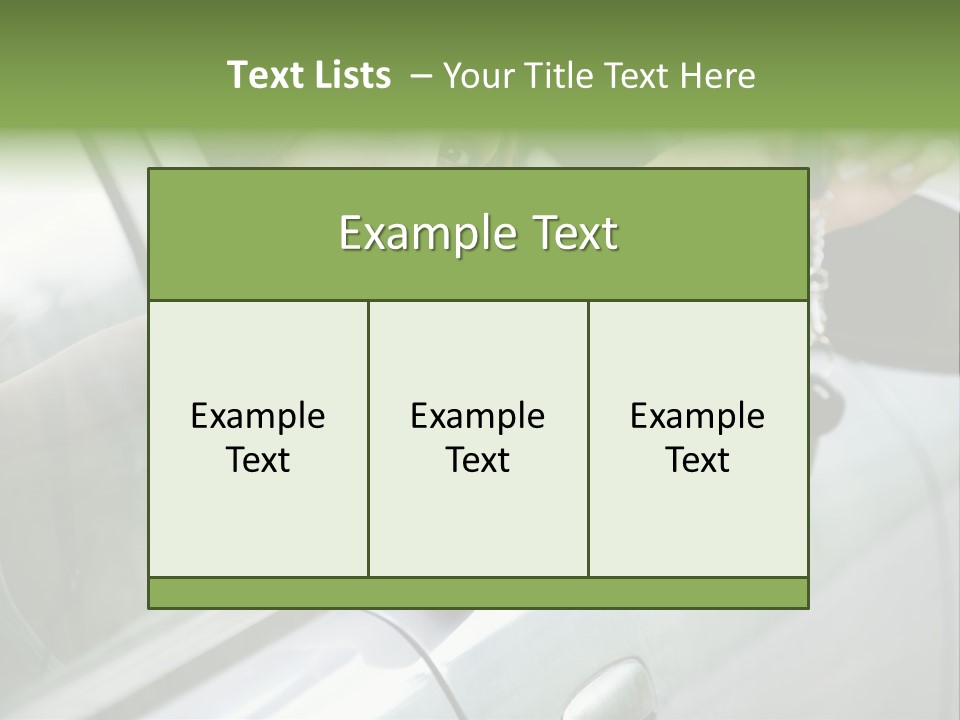 A Woman Holding A Car Key In Her Hand PowerPoint Template