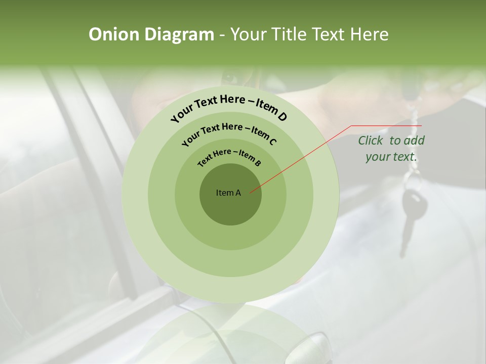 A Woman Holding A Car Key In Her Hand PowerPoint Template