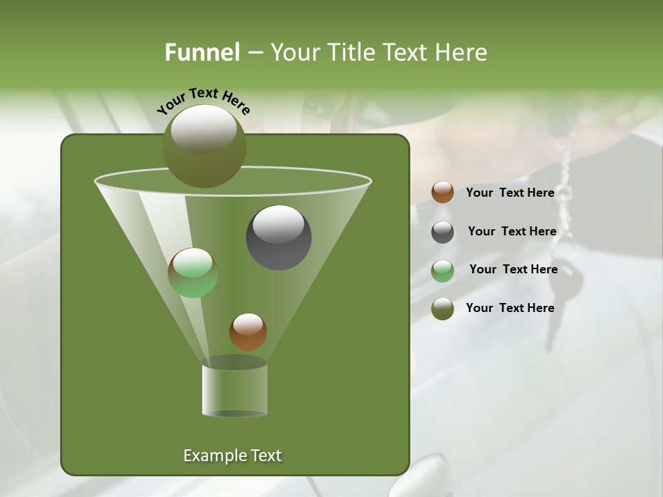 A Woman Holding A Car Key In Her Hand PowerPoint Template