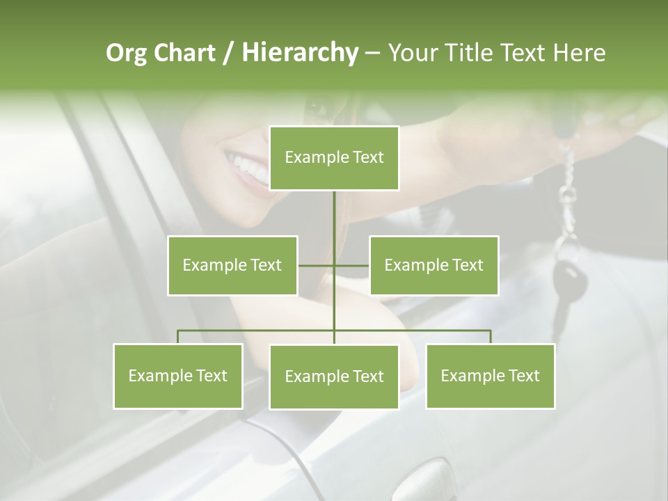 A Woman Holding A Car Key In Her Hand PowerPoint Template