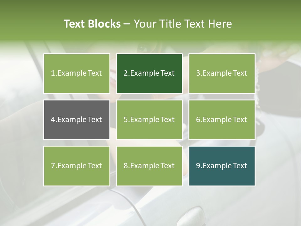 A Woman Holding A Car Key In Her Hand PowerPoint Template