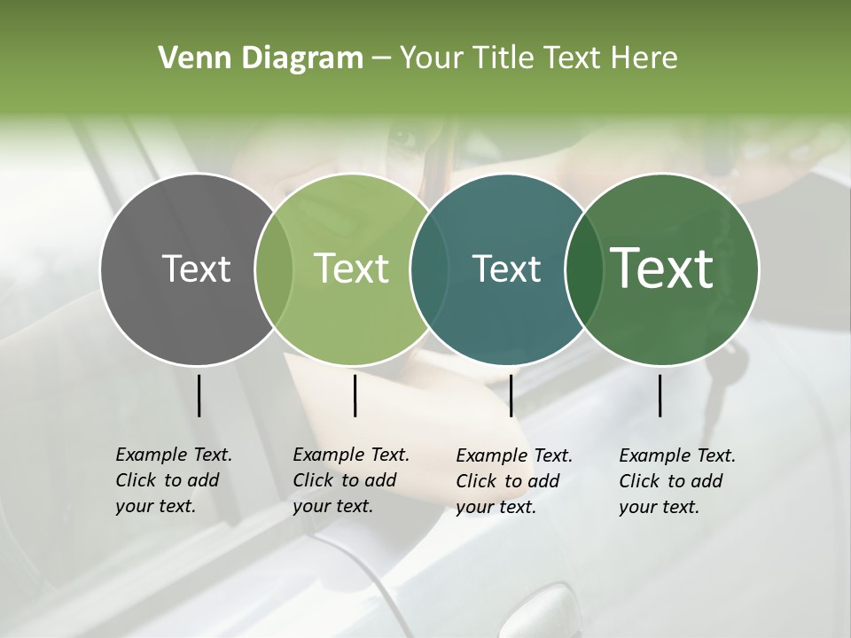 A Woman Holding A Car Key In Her Hand PowerPoint Template