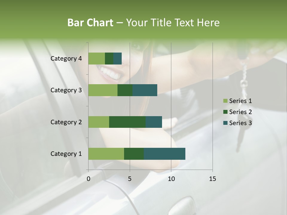 A Woman Holding A Car Key In Her Hand PowerPoint Template