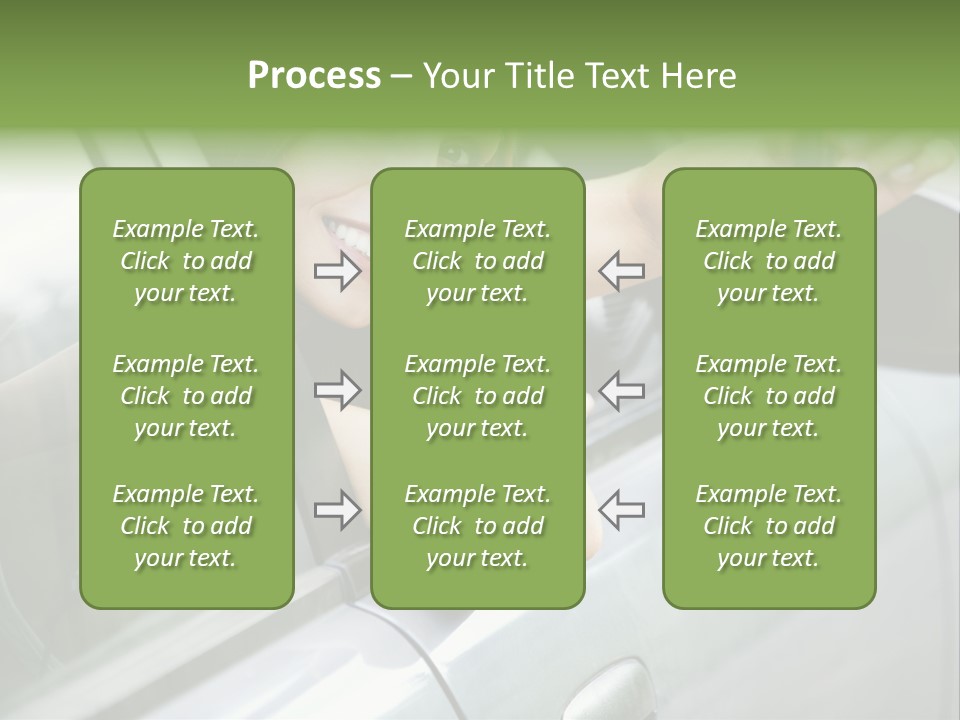 A Woman Holding A Car Key In Her Hand PowerPoint Template