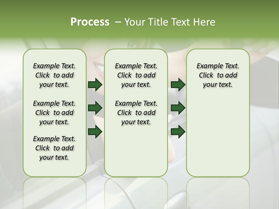 A Woman Holding A Car Key In Her Hand PowerPoint Template