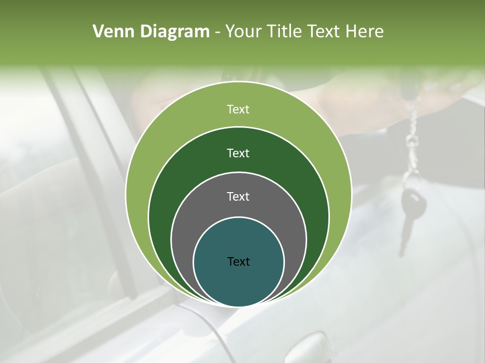 A Woman Holding A Car Key In Her Hand PowerPoint Template