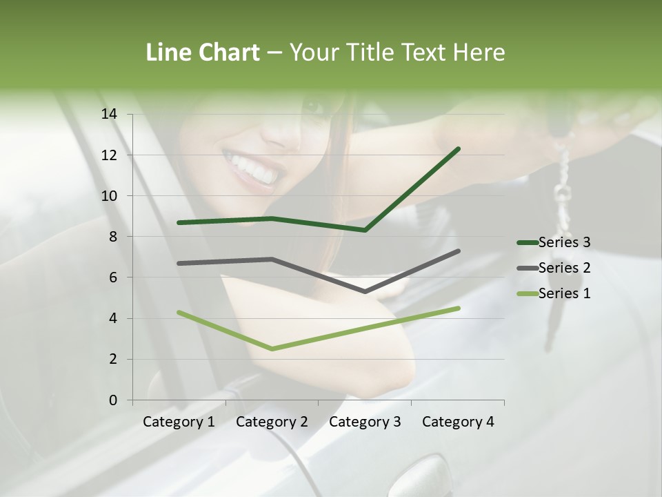 A Woman Holding A Car Key In Her Hand PowerPoint Template