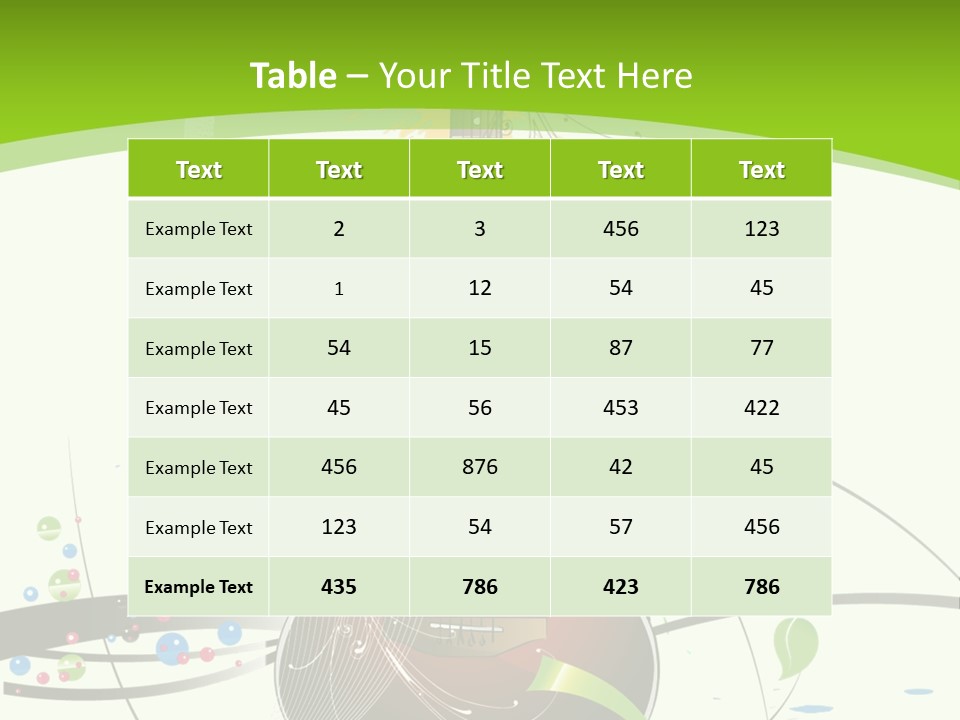 A Guitar On A Green And Black Background PowerPoint Template