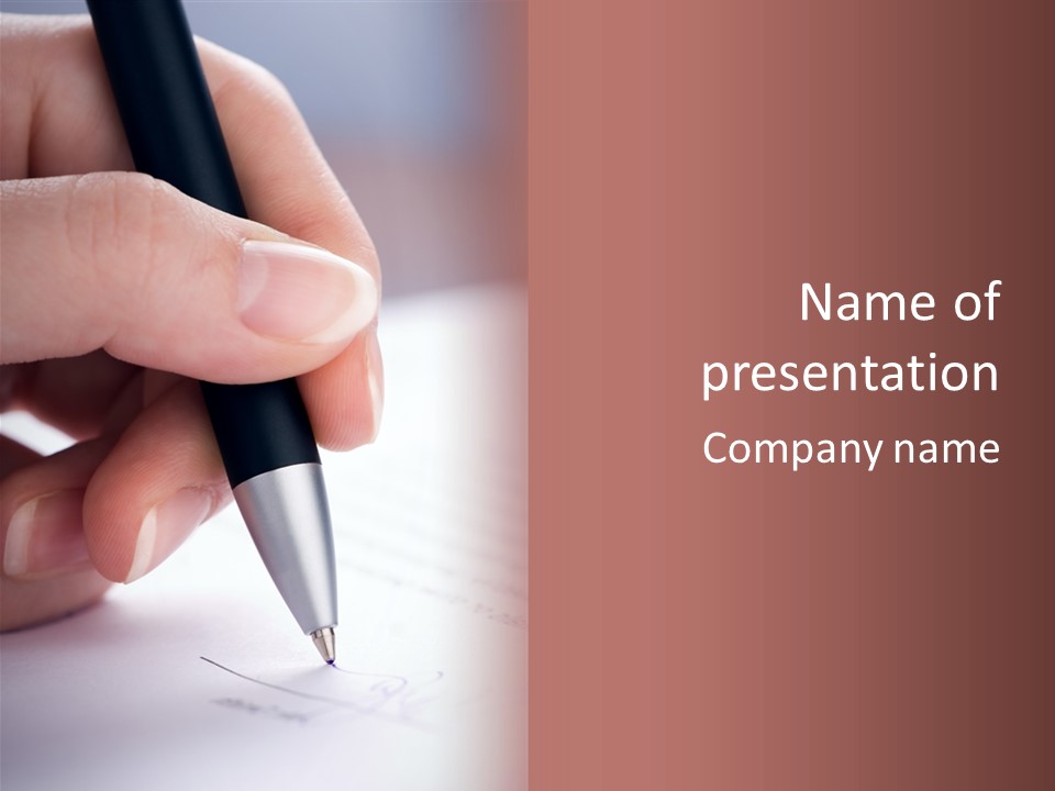 People Closeup Office PowerPoint Template