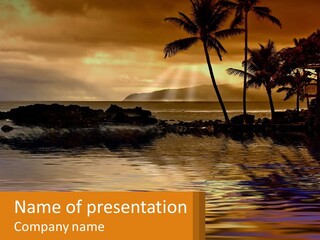 Warm Palm Tropical PowerPoint Template