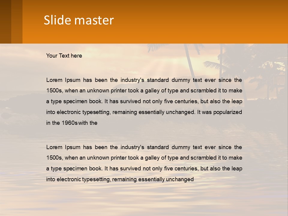 Warm Palm Tropical PowerPoint Template