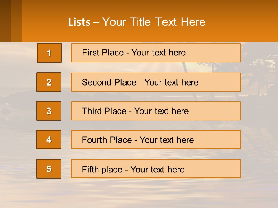 Warm Palm Tropical PowerPoint Template