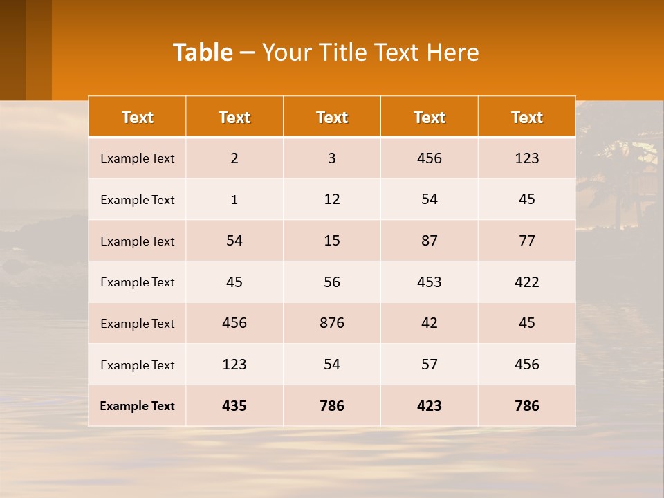 Warm Palm Tropical PowerPoint Template