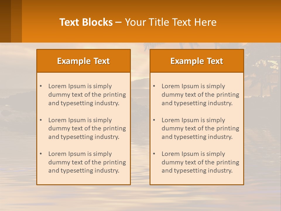Warm Palm Tropical PowerPoint Template