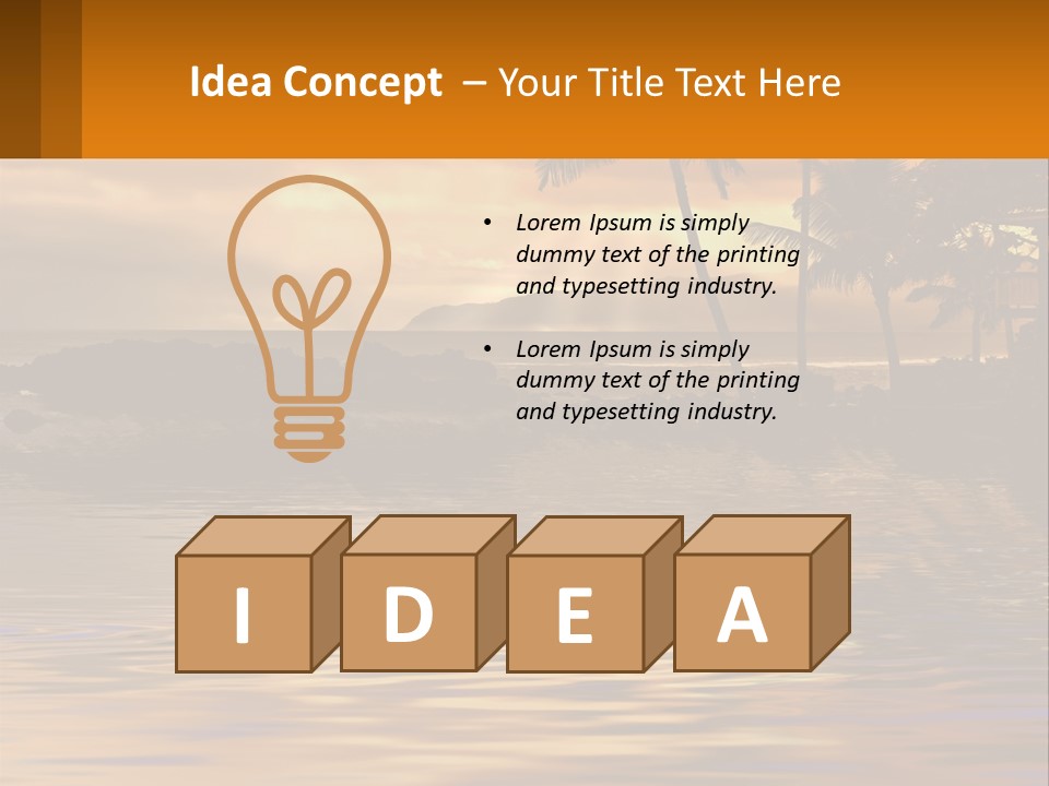 Warm Palm Tropical PowerPoint Template