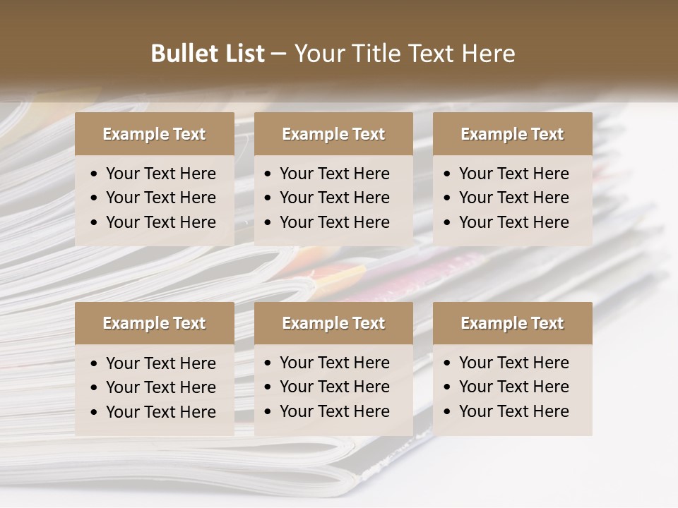 Magazine Leisure Learning PowerPoint Template