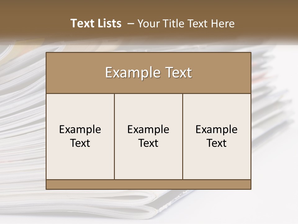 Magazine Leisure Learning PowerPoint Template