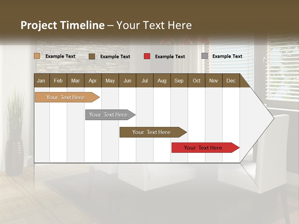 A Dining Room With A Table And Chairs And A Fireplace PowerPoint Template