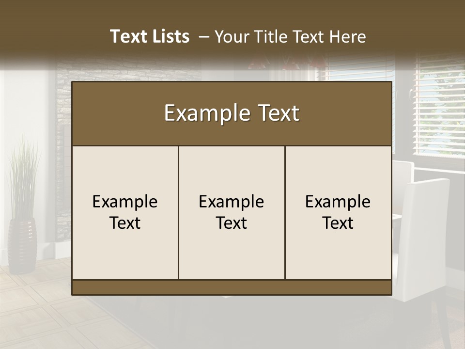 A Dining Room With A Table And Chairs And A Fireplace PowerPoint Template