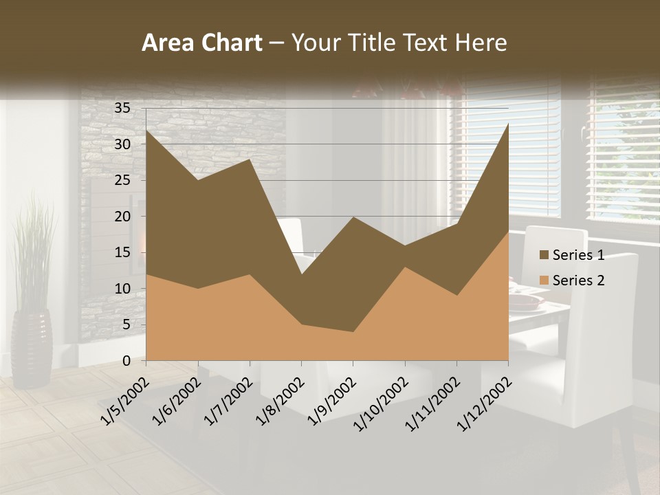 A Dining Room With A Table And Chairs And A Fireplace PowerPoint Template